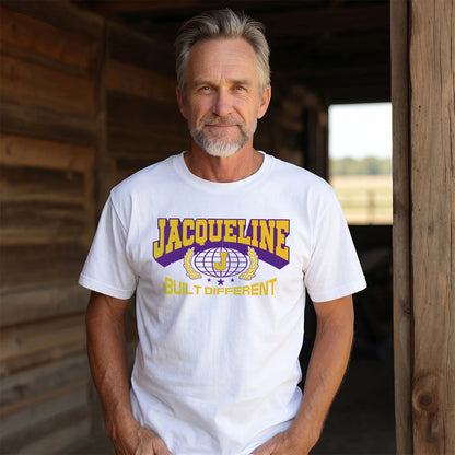 Your Name Built Different Sporty Shirt JACQUELINE M1-32