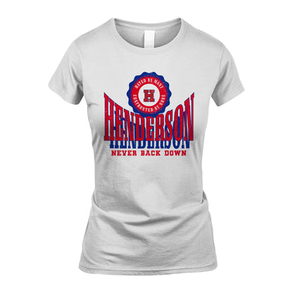 Your Name Never Back Down Shirt HENDERSON M1-33