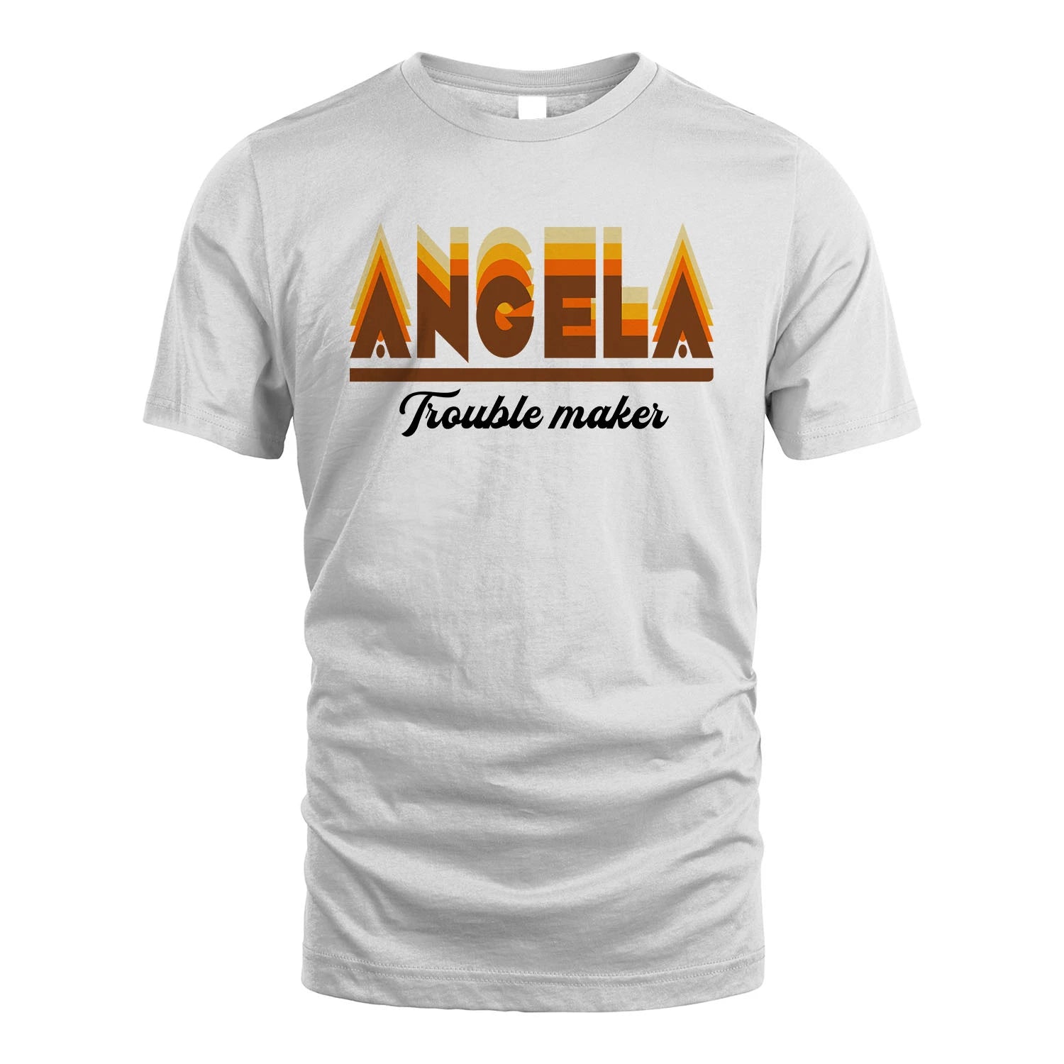 Your Name Trouble Maker Funny Shirt ANGELA M1-34