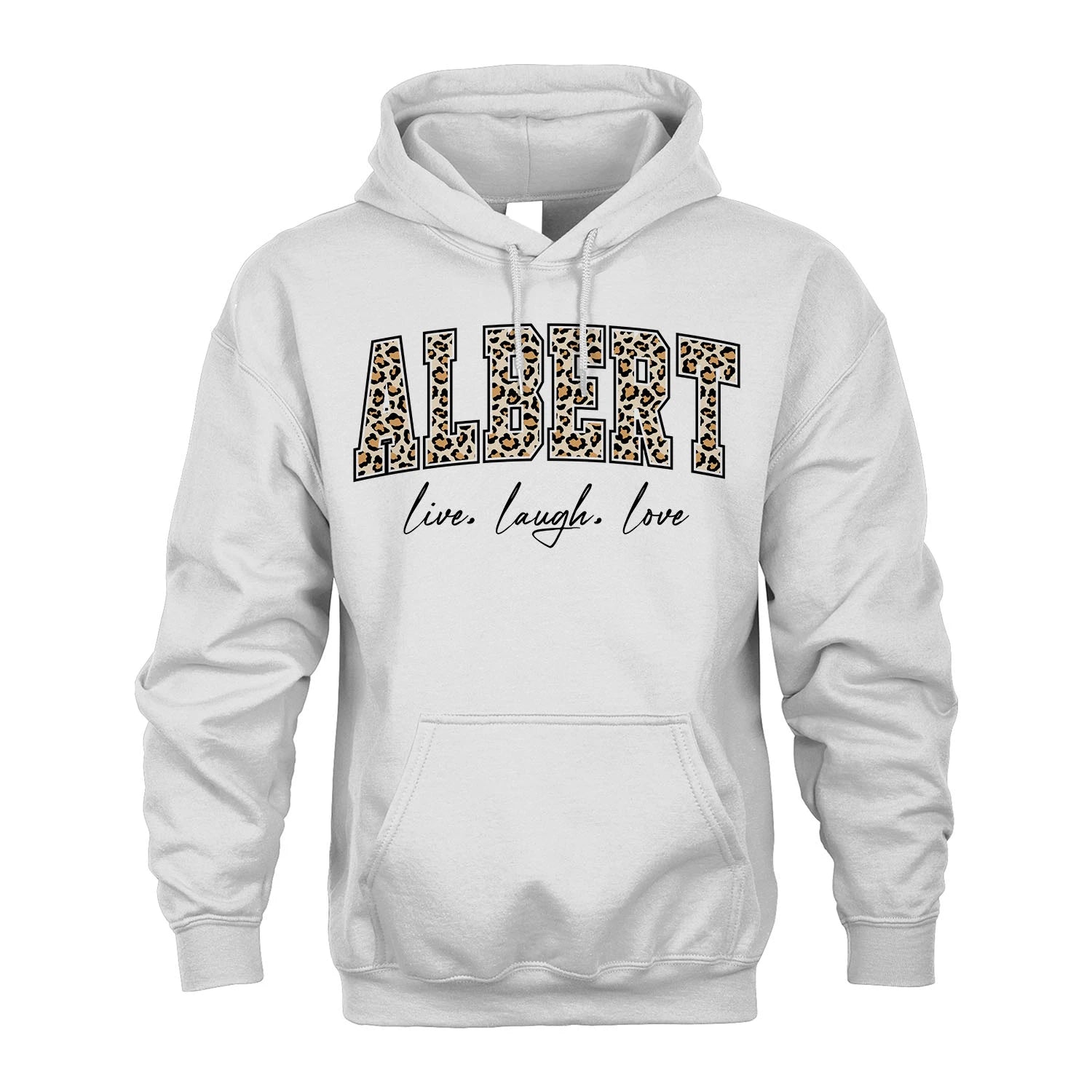 Live Laugh Love Custom Name With Leopard Pattern Shirt ALBERT M1-13