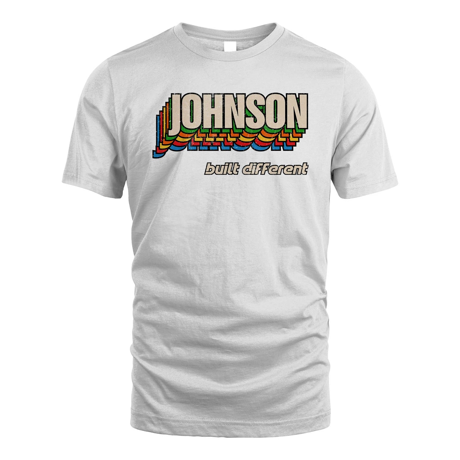 Your Name Built Different Retro Shirt JOHNSON M1-26