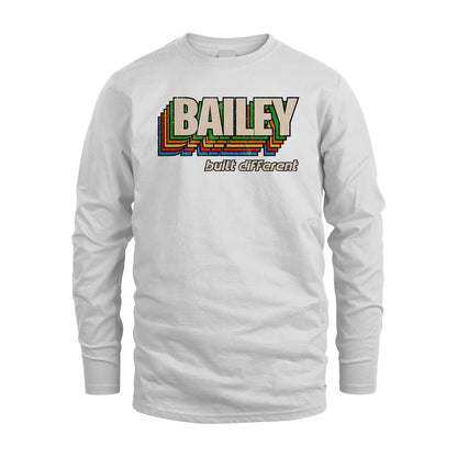 Your Name Built Different Retro Shirt BAILEY M1-26