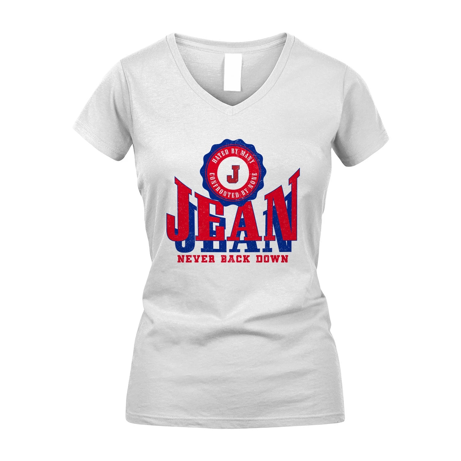 Your Name Never Back Down Shirt JEAN M1-33