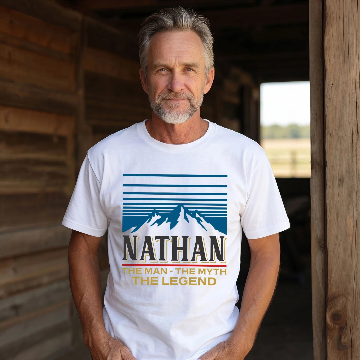 The Man The Myth The Legend Vintage Mountain Shirt NATHAN M1-19