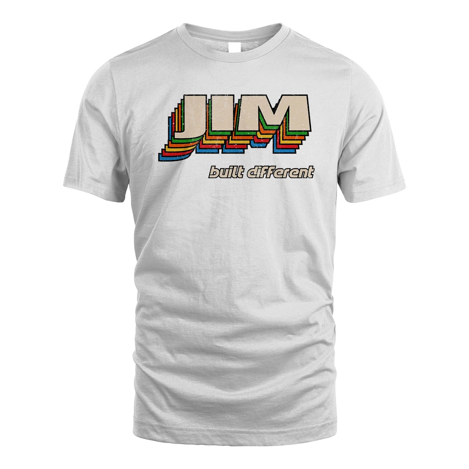 Your Name Built Different Retro Shirt JIM M1-26