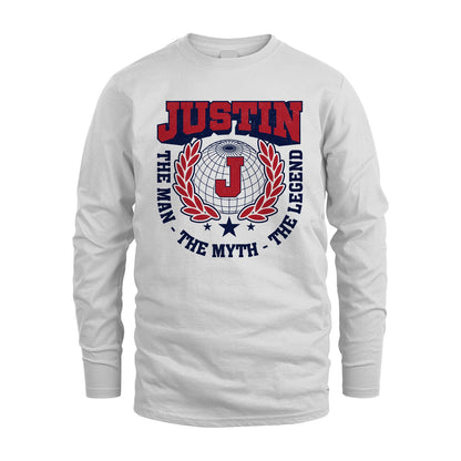 The Man The Myth The Legend Logo Shirt JUSTIN M1-30