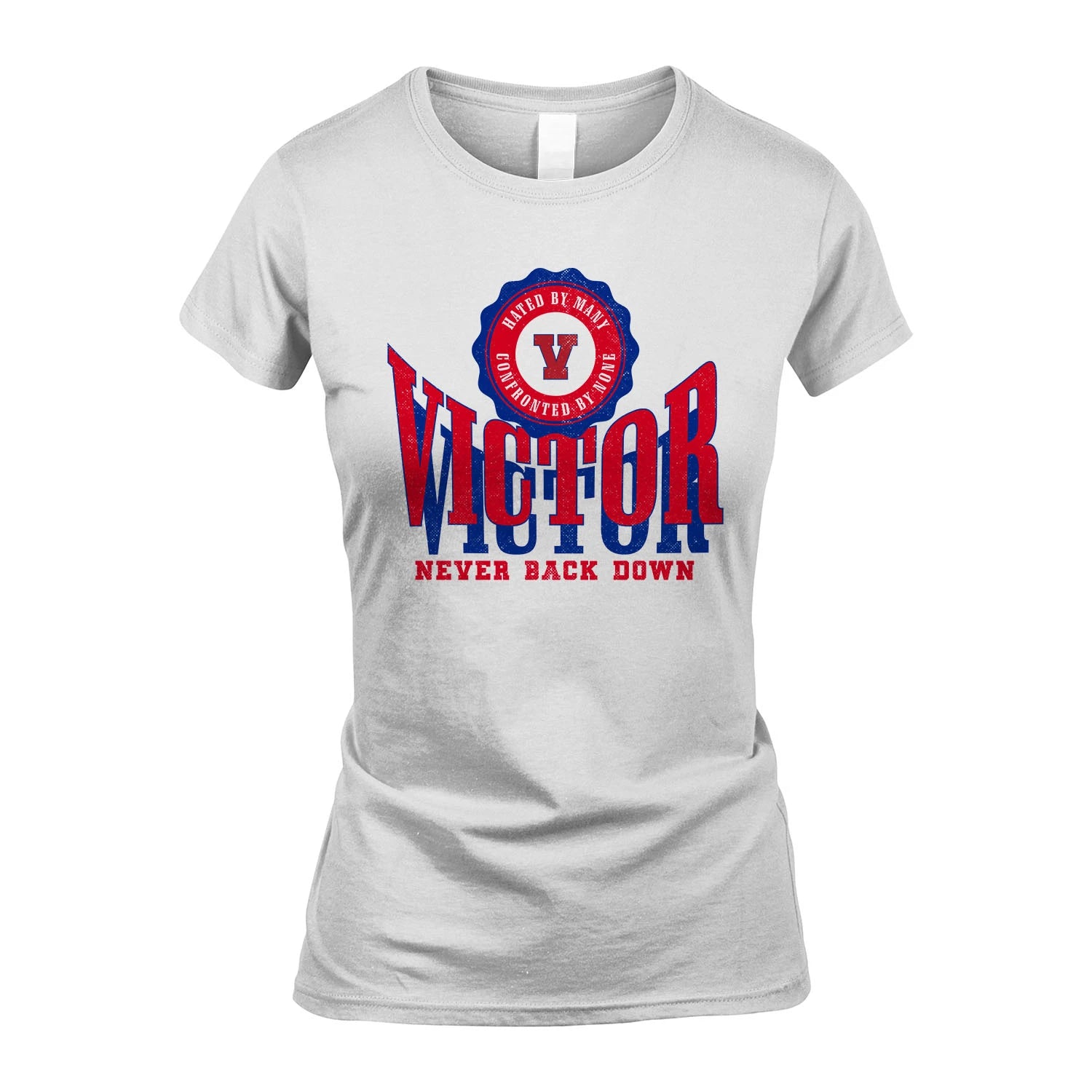 Your Name Never Back Down Shirt VICTOR M1-33