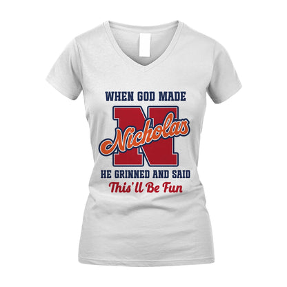 God Made Your Name Custom Shirt NICHOLAS M1-16
