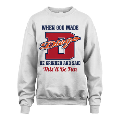 God Made Your Name Custom Shirt DIEGO M1-16
