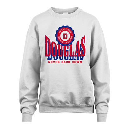 Your Name Never Back Down Shirt DOUGLAS M1-33
