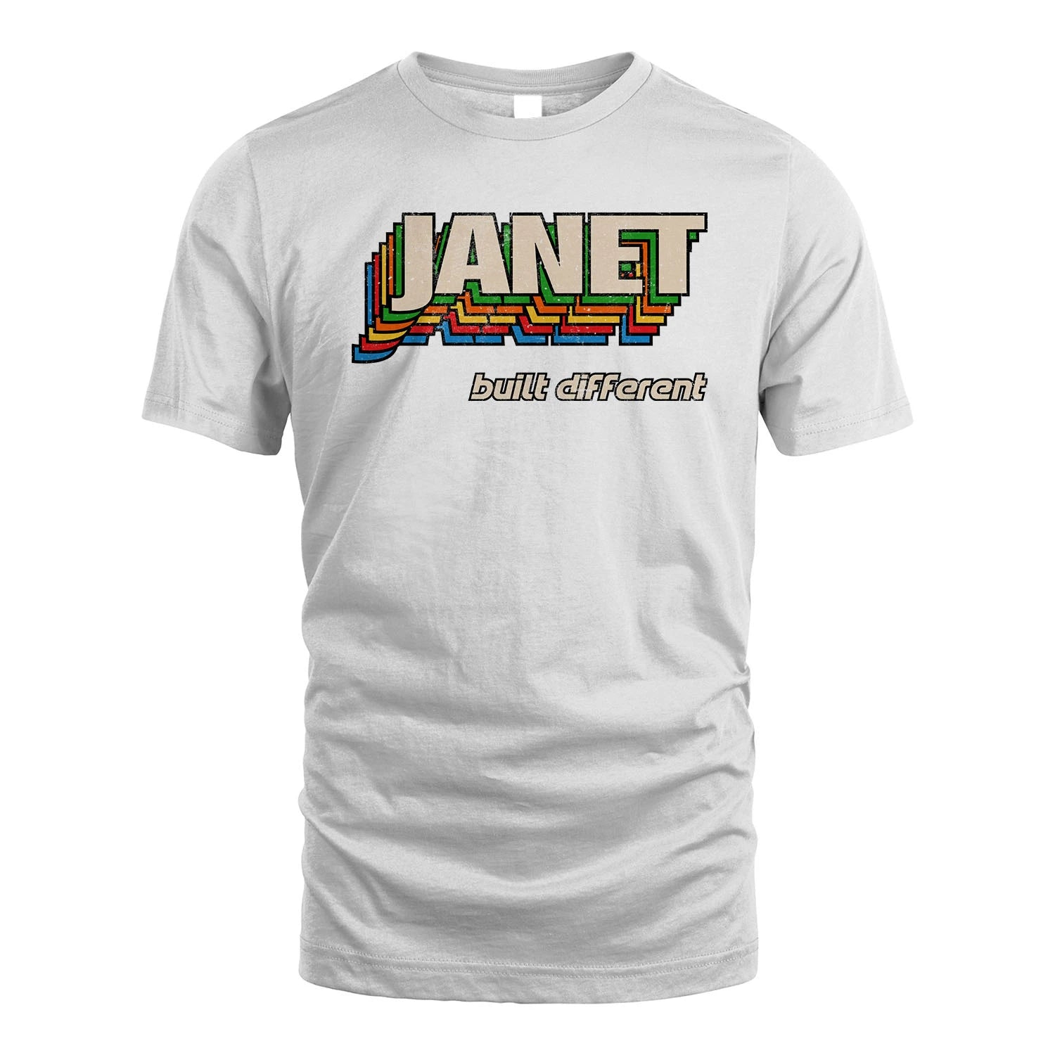 Your Name Built Different Retro Shirt JANET M1-26