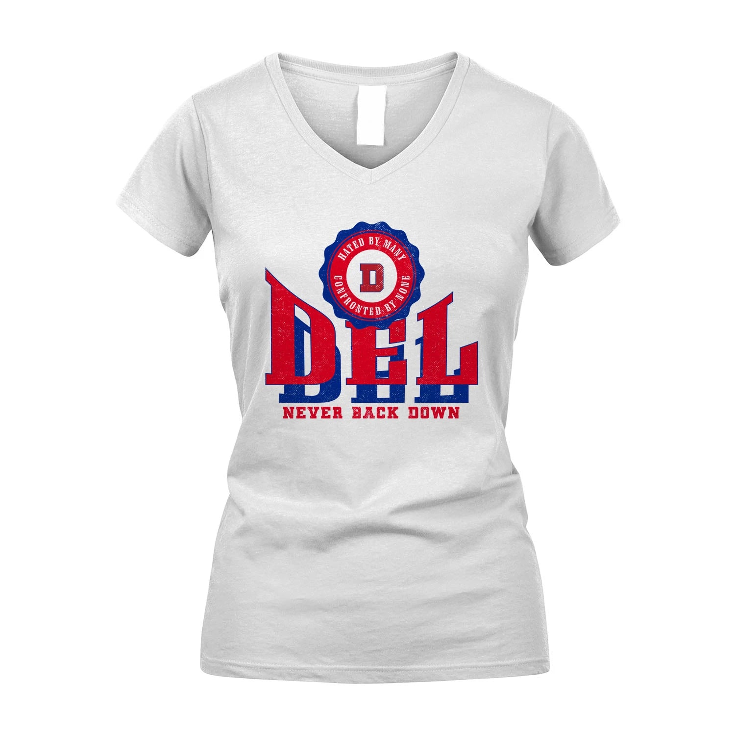 Your Name Never Back Down Shirt DEL M1-33