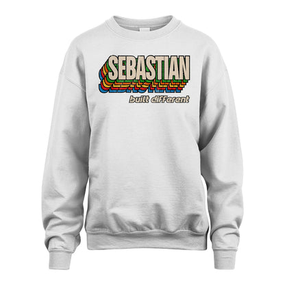 Your Name Built Different Retro Shirt SEBASTIAN M1-26