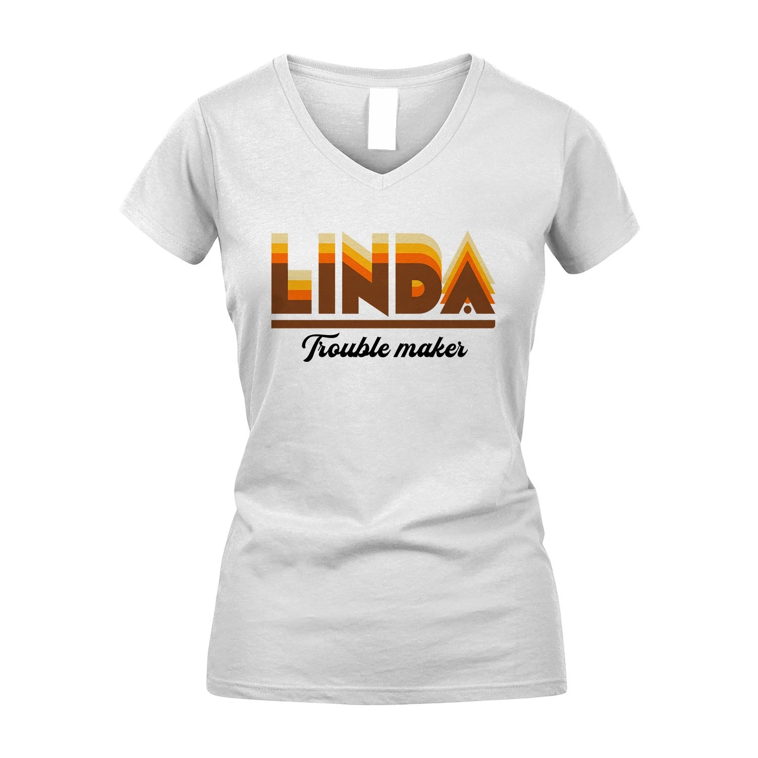 Your Name Trouble Maker Funny Shirt LINDA M1-34
