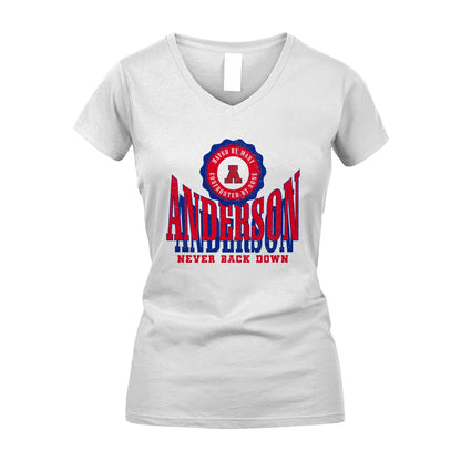 Your Name Never Back Down Shirt ANDERSON M1-33