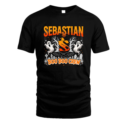 Boo Boo Crew Halloween Custom Name Shirt SEBASTIAN M1-28