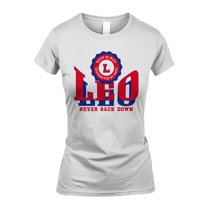 Your Name Never Back Down Shirt LEO M1-33