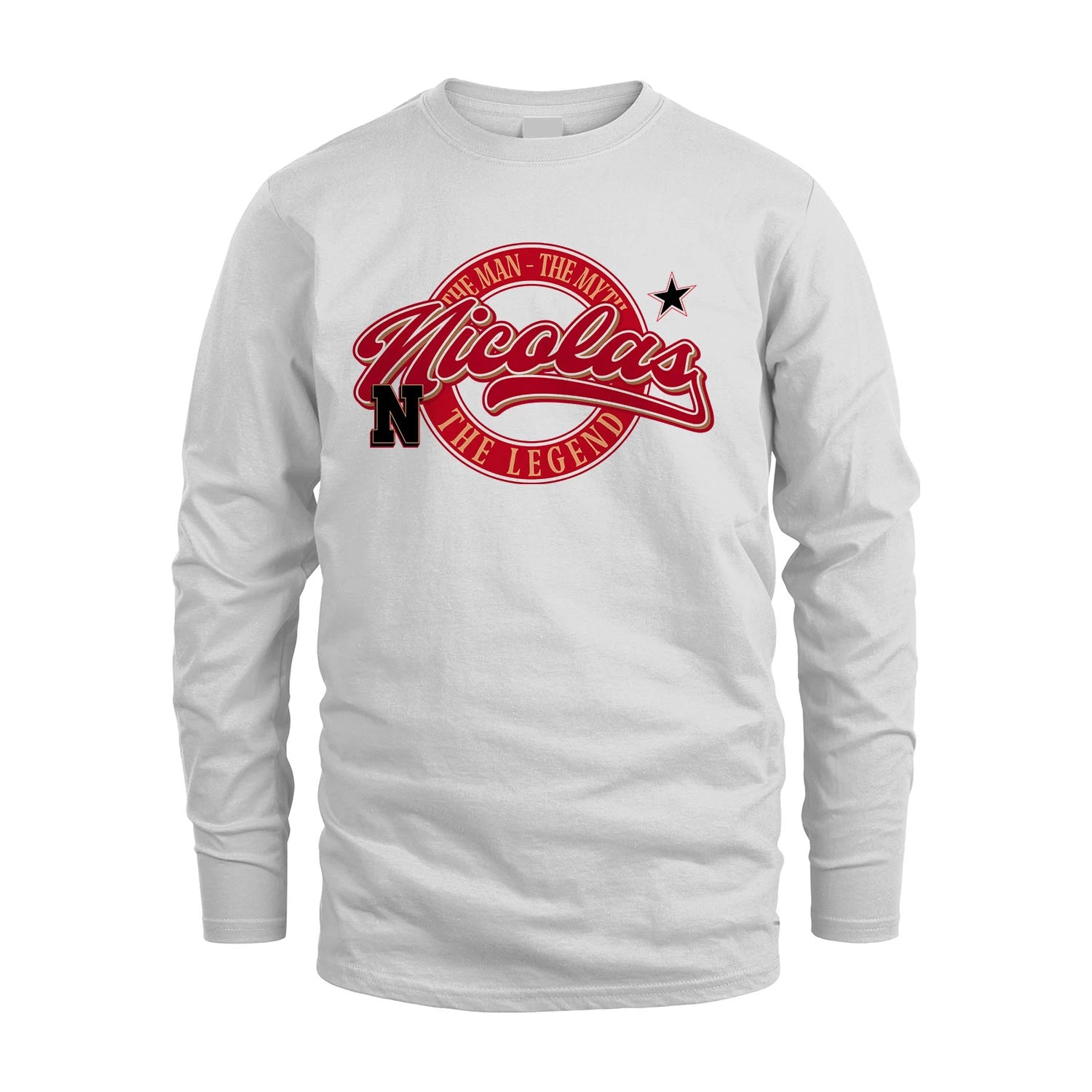 The Man The Myth The Legend Sporty Shirt NICOLAS M1-14