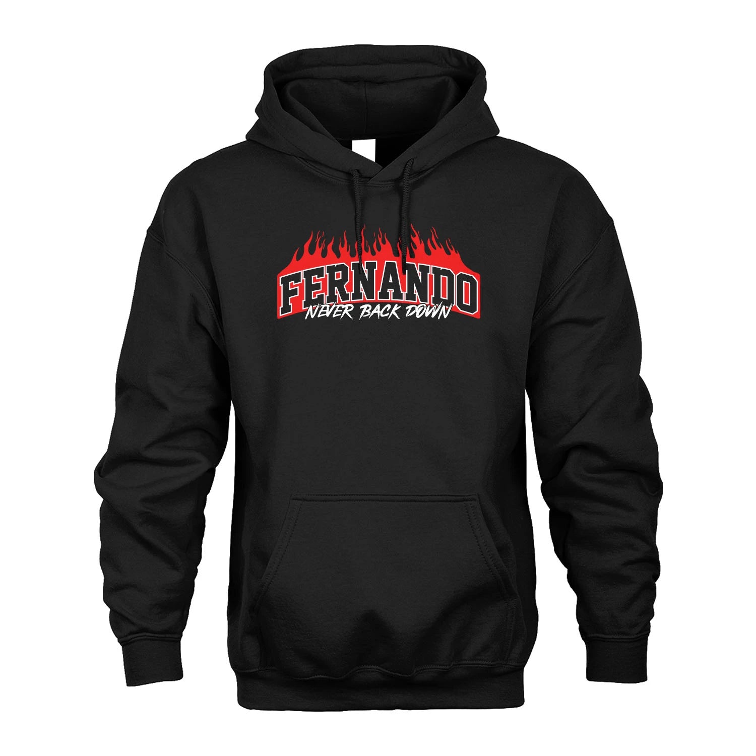 Never Back Down Your Name With Fire Shirt FERNANDO M1-37