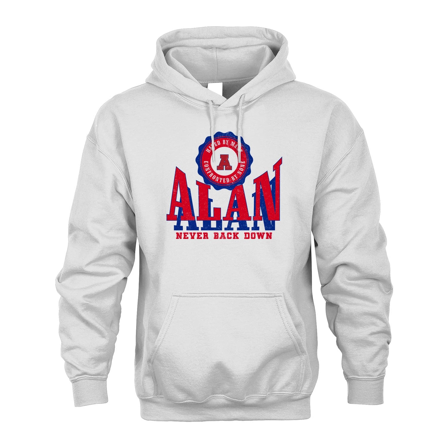 Your Name Never Back Down Shirt ALAN M1-33