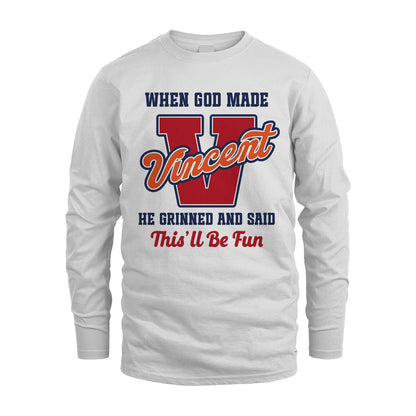 God Made Your Name Custom Shirt VINCENT M1-16