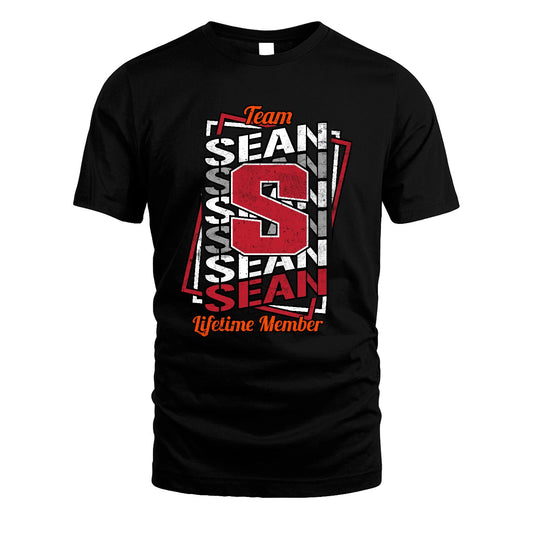Team Your Name Lifetime Member Sporty Shirt SEAN M1-25
