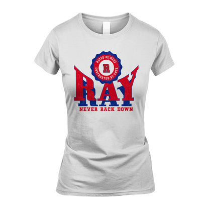 Your Name Never Back Down Shirt RAY M1-33