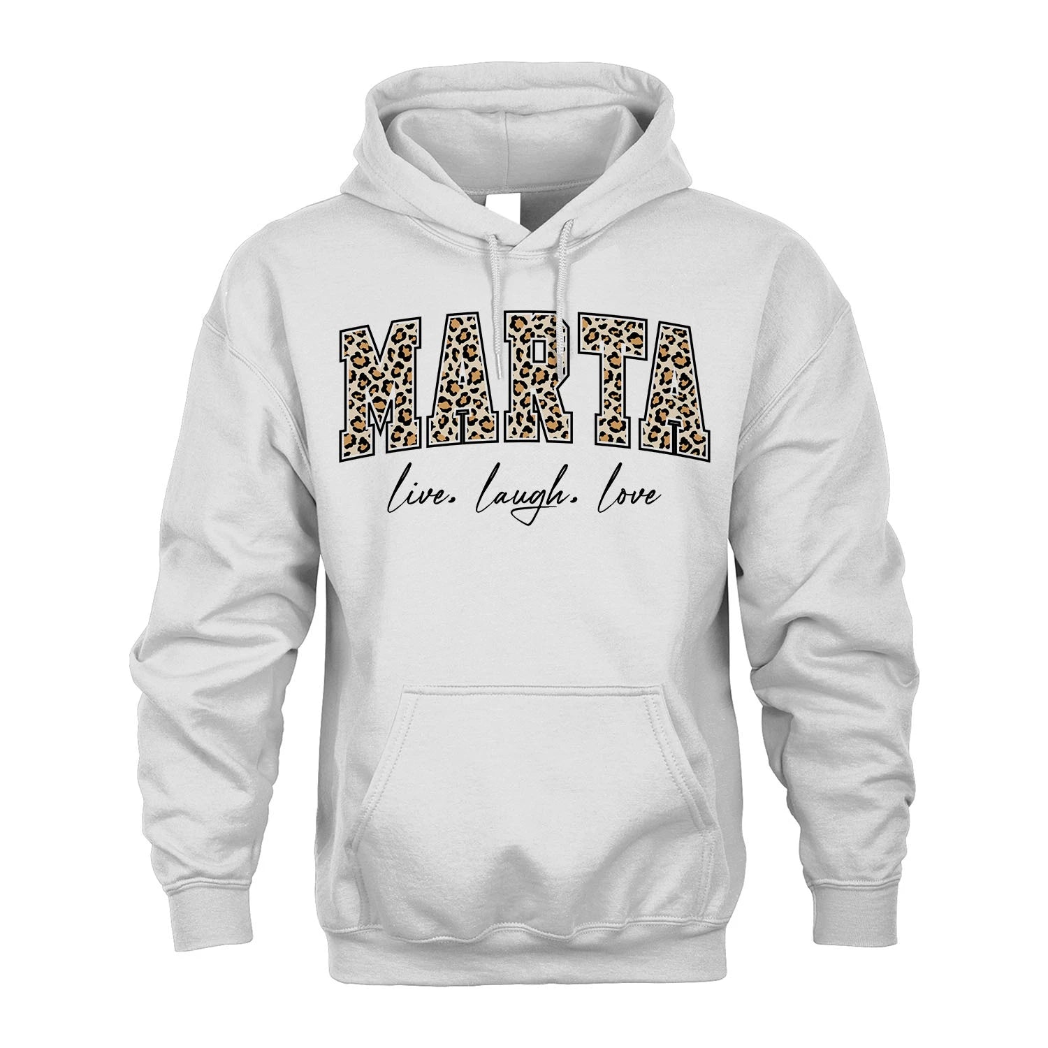 Live Laugh Love Custom Name With Leopard Pattern Shirt MARTA M1-13
