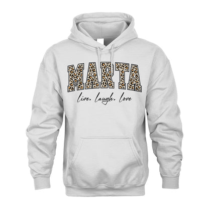 Live Laugh Love Custom Name With Leopard Pattern Shirt MARTA M1-13