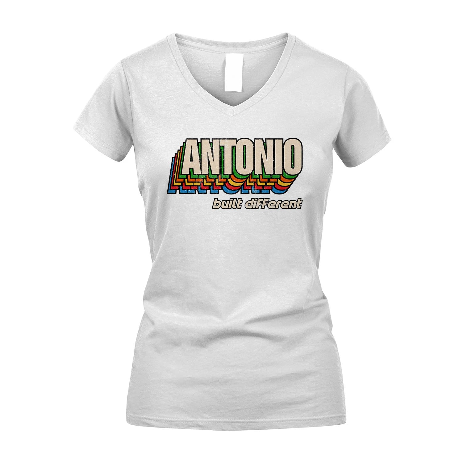 Your Name Built Different Retro Shirt ANTONIO M1-26