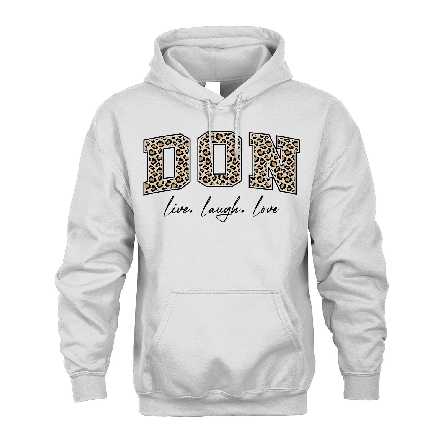 Live Laugh Love Custom Name With Leopard Pattern Shirt DON M1-13