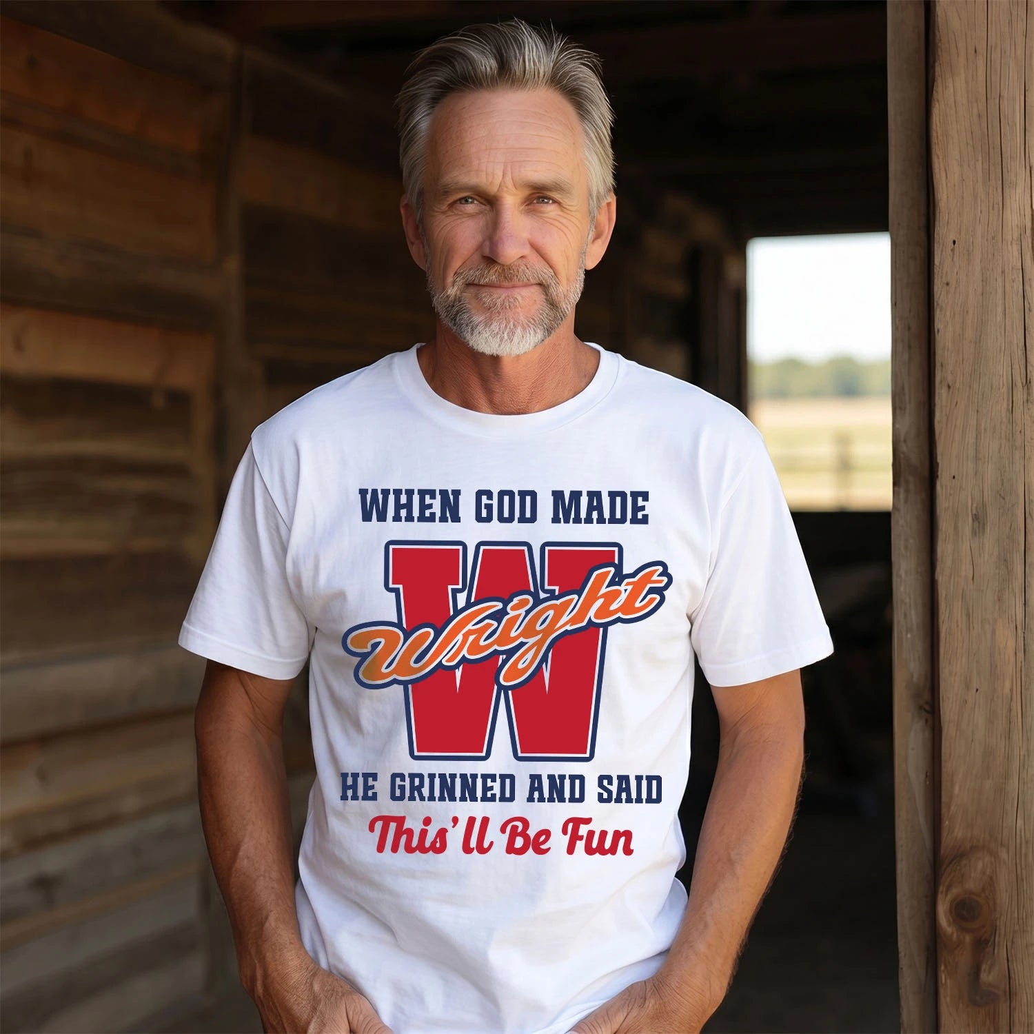 God Made Your Name Custom Shirt WRIGHT M1-16
