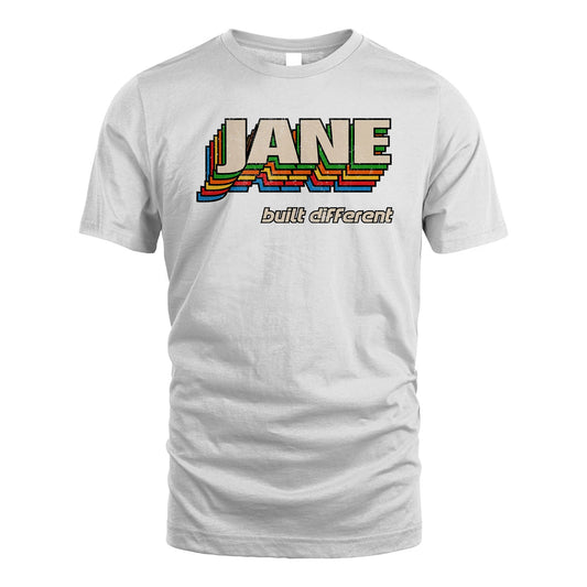 Your Name Built Different Retro Shirt JANE M1-26