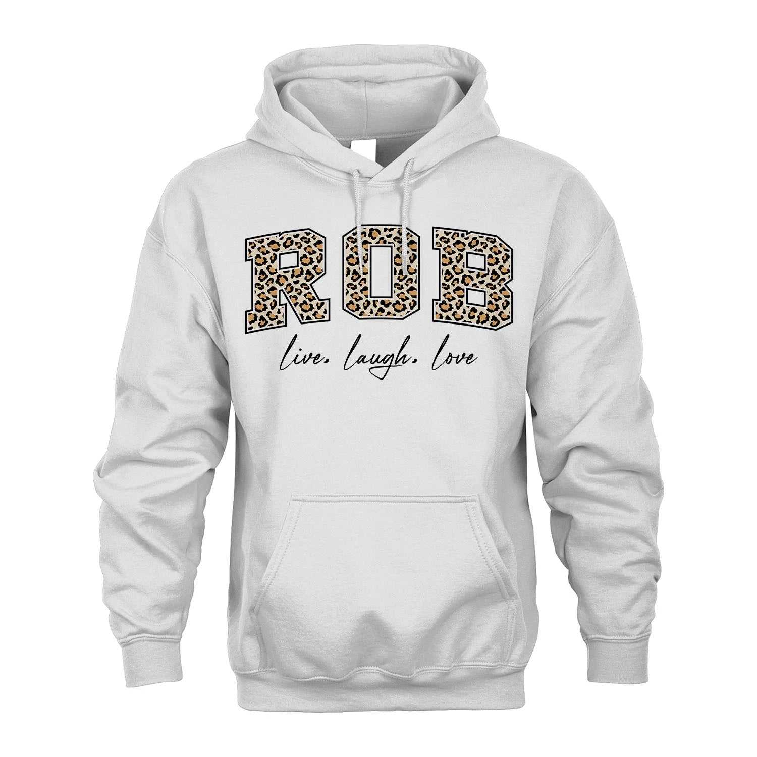 Live Laugh Love Custom Name With Leopard Pattern Shirt ROB M1-13