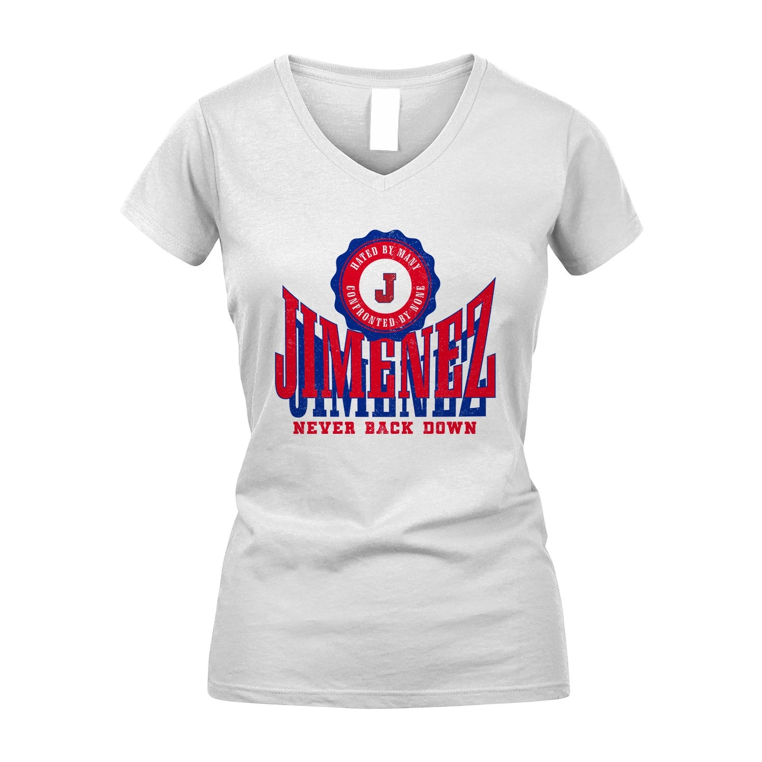Your Name Never Back Down Shirt JIMENEZ M1-33