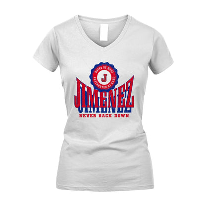 Your Name Never Back Down Shirt JIMENEZ M1-33