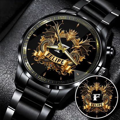 Personalized Name Golden Dragon Watch FELIPE M1-W6