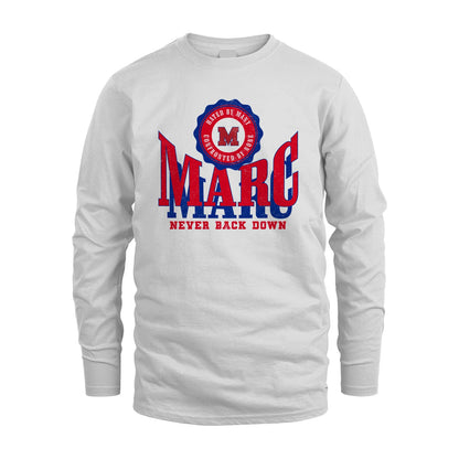 Your Name Never Back Down Shirt MARC M1-33