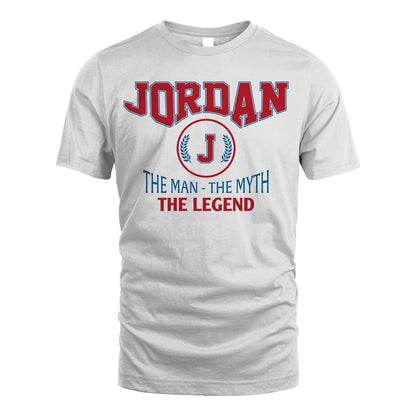 The Man The Myth The Legend Jet Style Shirt JORDAN M1-9