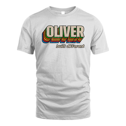 Your Name Built Different Retro Shirt OLIVER M1-26