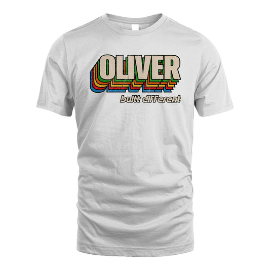 Your Name Built Different Retro Shirt OLIVER M1-26