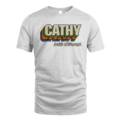 Your Name Built Different Retro Shirt CATHY M1-26