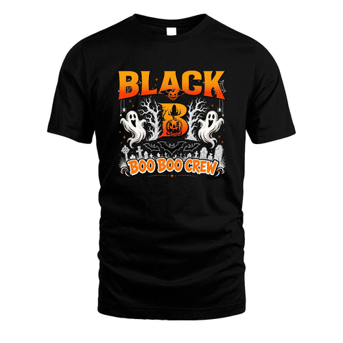 Boo Boo Crew Halloween Custom Name Shirt BLACK M1-28