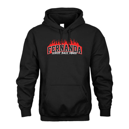 Never Back Down Your Name With Fire Shirt FERNANDA M1-37