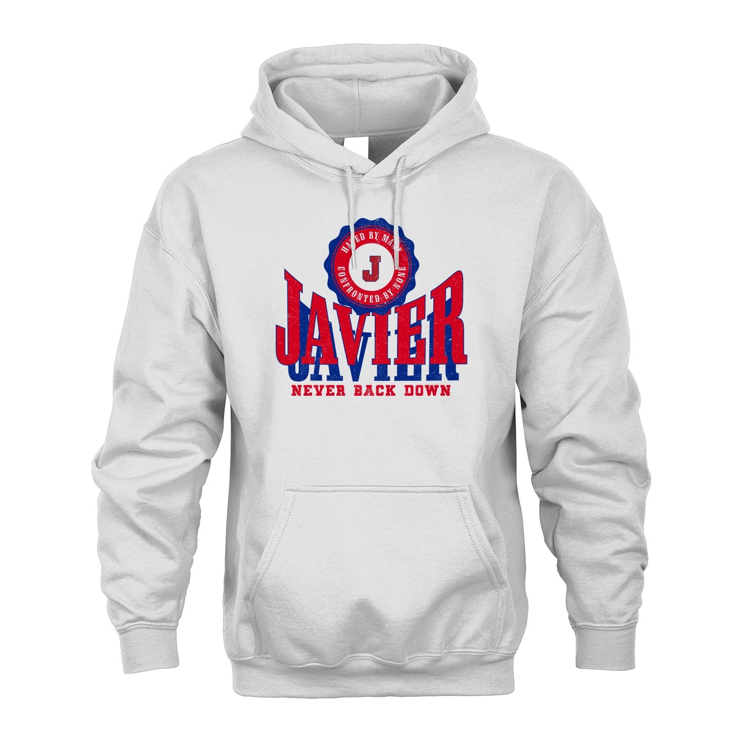 Your Name Never Back Down Shirt JAVIER M1-33