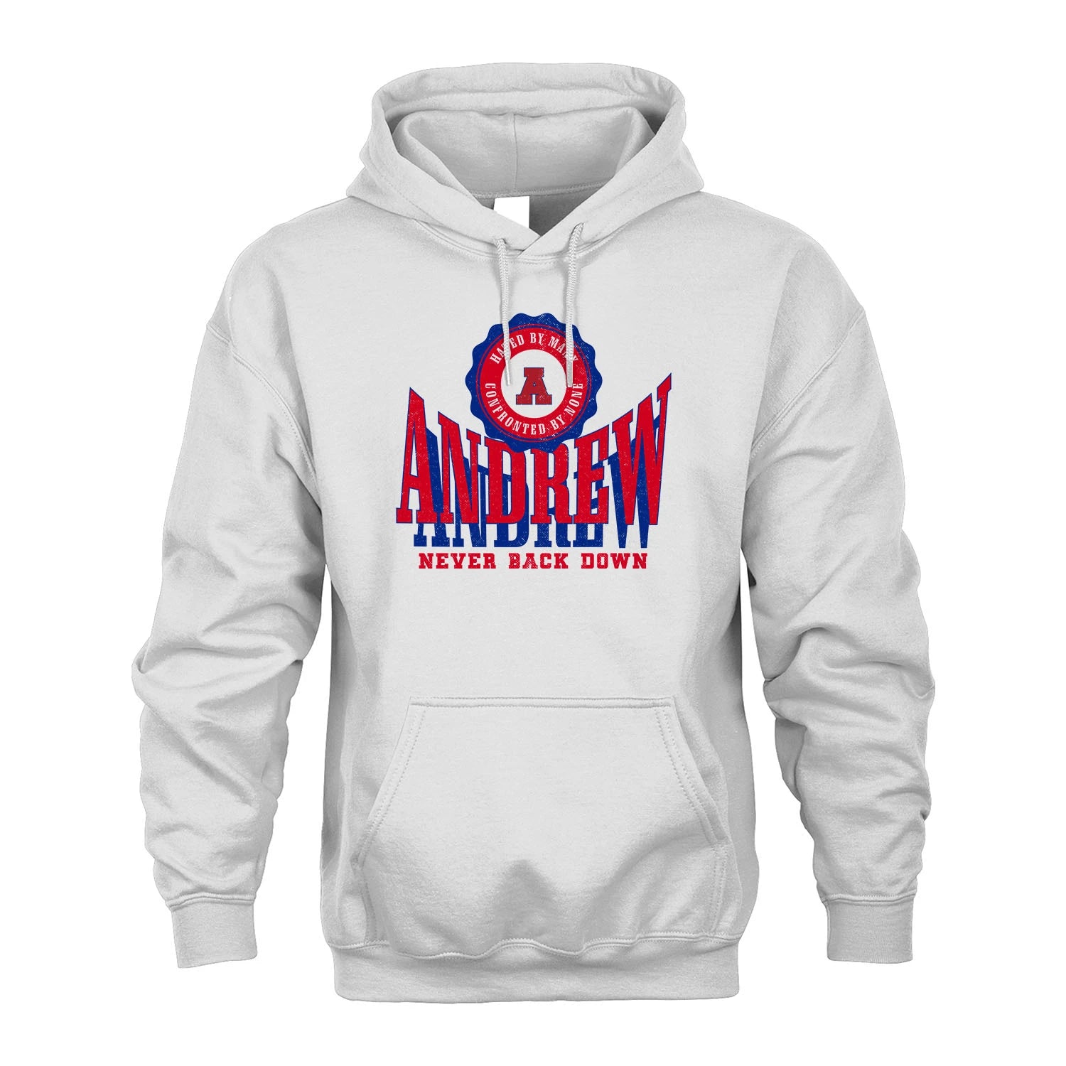 Your Name Never Back Down Shirt ANDREW M1-33