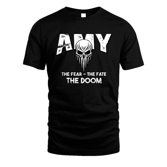 The Fear The Fate The Doom Skull Shirt AMY M1-39