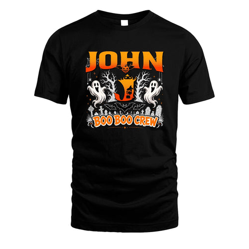 Boo Boo Crew Halloween Custom Name Shirt JOHN M1-28