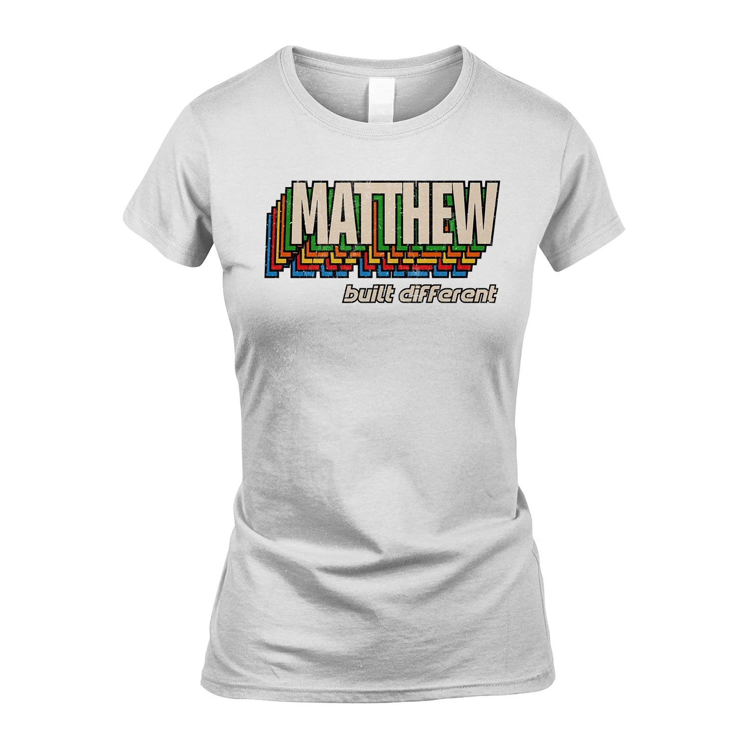 Your Name Built Different Retro Shirt MATTHEW M1-26
