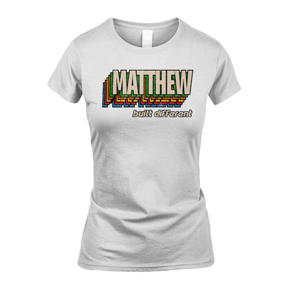 Your Name Built Different Retro Shirt MATTHEW M1-26